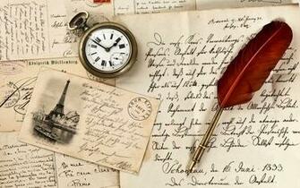 Wallpaper Vintage Old Paper Pen Watch