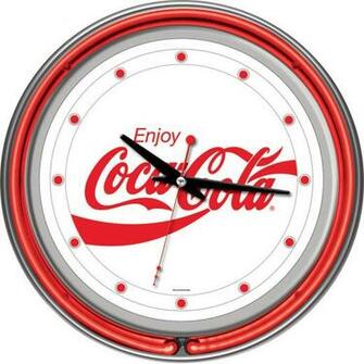 Home Irn S Booth Coca Cola Wall Clock White With Red Trim