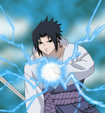 Uchiha Sasuke With Chidori By Garnboll