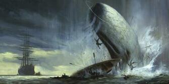 Nature Animals Sea Moby Dick Whale Artwork Waves