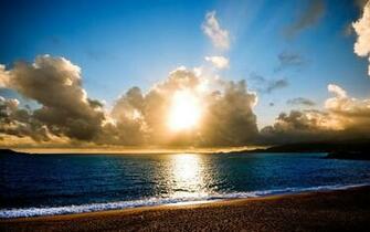 Sparkle Beach In Sunrise HD Wallpaper