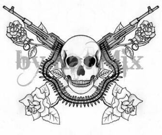 Skull And Guns By Katrinmix