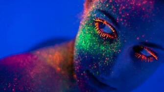 Glow In The Dark Body Painting Art Cool HD Wallpaper