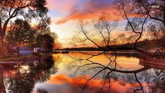 Autumn Scene Background Wallpaper For Desktop