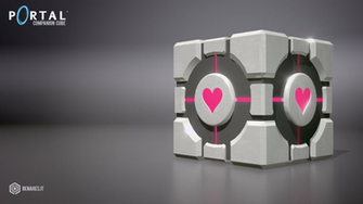 Portal Companion Cube Wallpaper Full HD By Benares78 On
