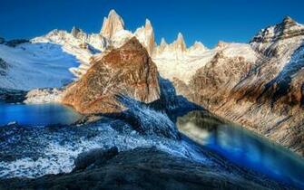 HDr Mountain River Windows Desktop Wallpaper