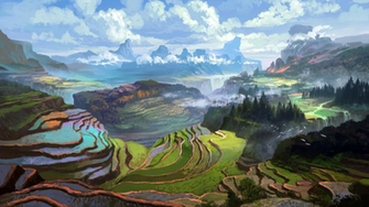 Landscape Nature Digital Mountains Clouds Daylight