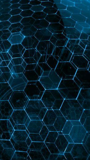 Blue Hex iPhone Wallpaper