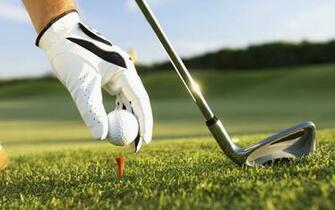 Golf Playing Grass Glove Ball Club Wallpaper Background