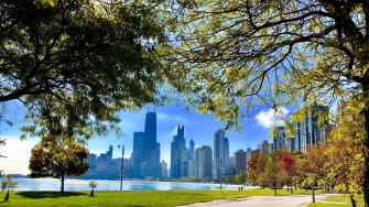 Skyscrapers And Urban Landscape Of Chicago Wallpaper