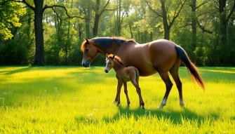 Horse And Foal Wallpaper