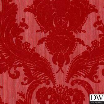 Red Flocked Velvet Patterns Victorian Wallpaper
