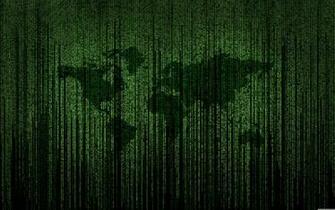 Green Matrix Code World Map Wallpaper The Soccer Walls