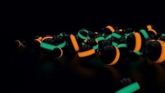 4d Global Illumination Wallpaper Glow Spheres Cinema