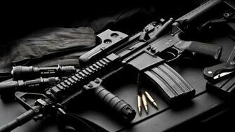 Ar15 With Suppressor Art And Wallpaper
