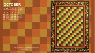Quilt Calendar Computer Wallpaper October Books Beyond