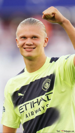 Manchester City Young Football Player Erling Haaland Hand Sign 2k