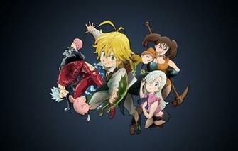 Wallpaper Anime Art Black Background Characters Nanatsu No