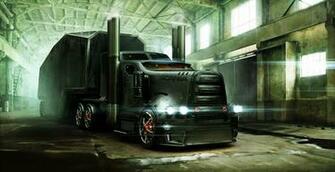 Trucks Scania Cars Sci Fi Semi Tractor Tuning Wallpaper