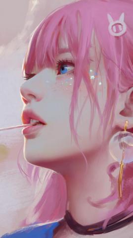 Anime Girl Pink Hair Art Wallpaper 4k
