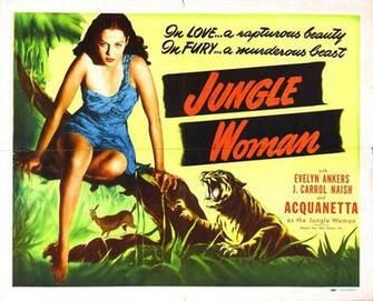 Jungle Woman Vintage 1940s Movie Posters Wallpaper Image