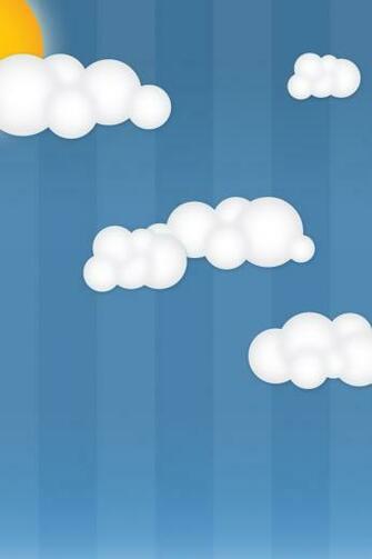 iPhone HD Vector Cute Clouds Wallpaper Background