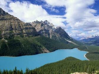 Lake Jasper National Park Alberta Canada Mountains Wallpaper