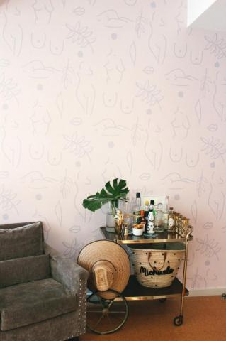 Neutral Nudes Removable Wallpaper Peel Stick Fabric