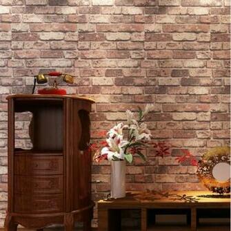 Wallpaper Vintage 3d Effect Design Pvc For Living Room