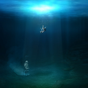 Wallpaper Water Girl Light Diver The Bottom Waves