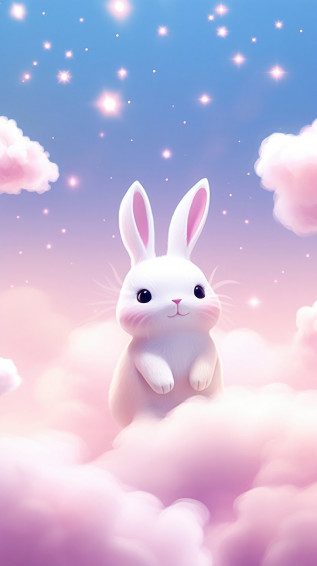 Cute Aesthetic Bunny Image Wallpaper