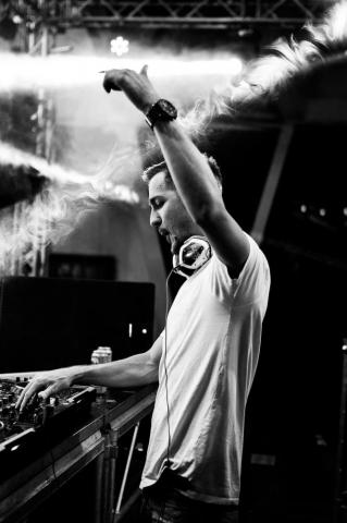 Photo Of Disc Jockey Performing Black And White Concert Dj