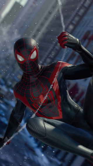 Spider Man Miles Morales Web Swing Ps5 Game 4k Wallpaper