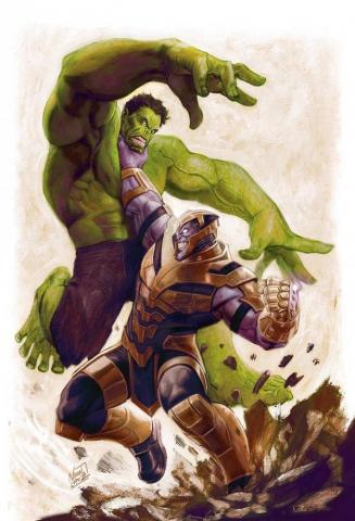 Thanos Vs Hulk By Nahuel Lopez