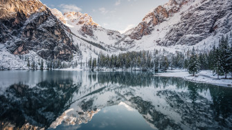 Snow Covered Mountains 8k 4k HD Wallpaper Image