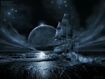 Beautiful Romantic Moonlight Wallpaper