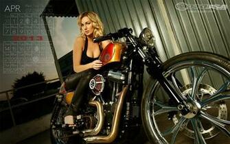 Harley Davidson Sportster Forty Eight April Motorcycle Pin Up
