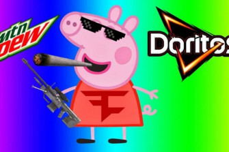Funny Peppa Pig Soda Smoking Picture Wallpaper