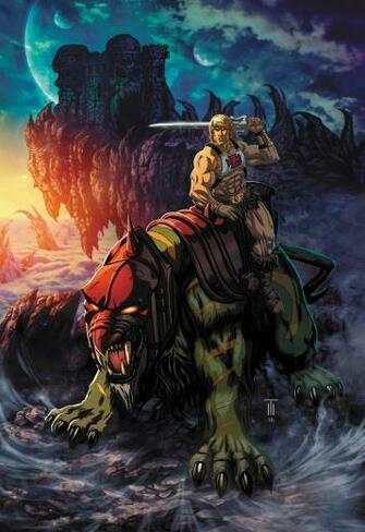 He Man And Battle Cat Powercon Masters Of The Universe