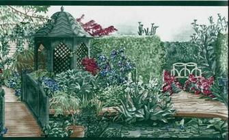 Oriental Gardens Zen Wallpaper Border