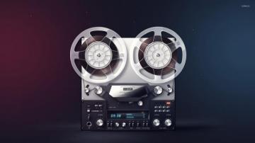 Old Reel To Tape Recorder Wallpaper Digital Art
