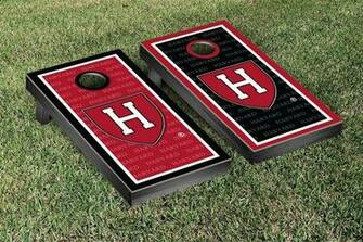 Harvard Crimson Repeat Logo Wallpaper Cornhole Set Products