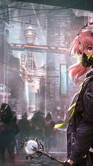 Anime Girl Mask Cyberpunk Sci Fi HD Rare Gallery