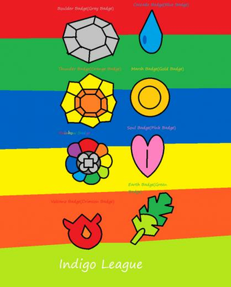 Pokemon Indigo League Badges By Britishgirl2012