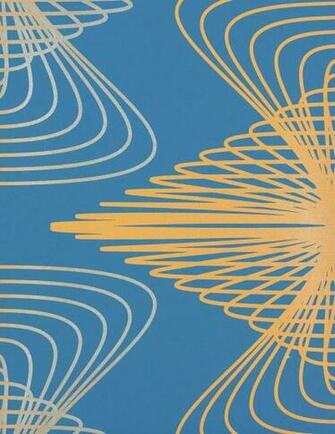 Karim Rashid Non Woven Wallpaper Globalove Blue Yellow