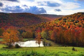 Wallpaper Lakeside Valley Vermont Usa