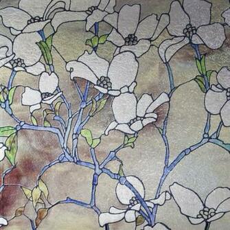In L Dogwood Privacy Decorative Static Cling Window Film At Lowes