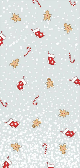 Simple Cute Christmas iPhone Socks Gingerbread Wallpaper