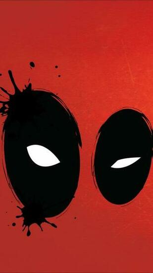 Deadpool Eyes Splat Illustration iPhone Plus HD Wallpaper