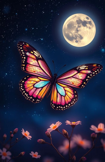 Night Butterfly Wallpaper